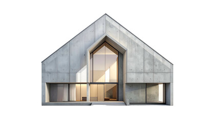 Modern Concrete Building with Large Window.