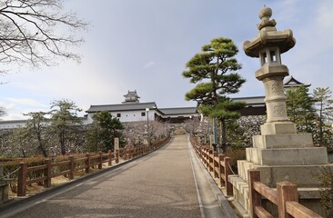 A Japanese castle : the scene of an entrance gate of Imabari-jo Castle in Imabari City in Ehime  Prefecture 