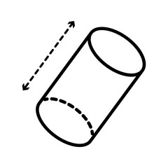 geometric object in the form of a rounded cube resembling a drum shape. Modern abstract design suitable for creative projects, digital art, product visualization, user interface elements, branding, pr