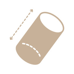 geometric object in the form of a rounded cube resembling a drum shape. Modern abstract design suitable for creative projects, digital art, product visualization, user interface elements, branding, pr