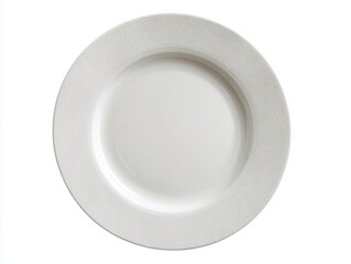 Elegant white plate on a clean background.