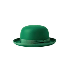 Green bowler hat on Transparent Background