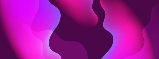 Energetic pink and magenta organic forms flowing together with subtle blue highlights for a modern look