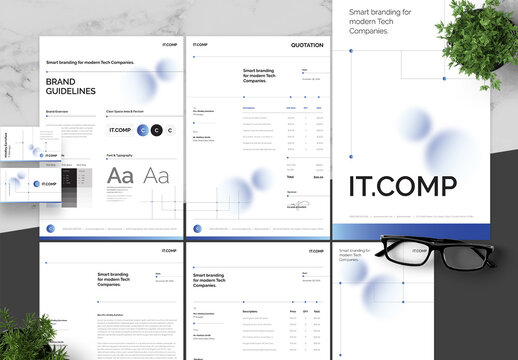 Blue And Black Brand Guidlines IT Company