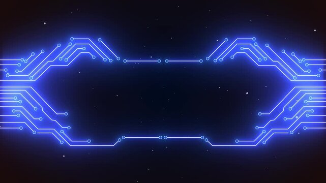 Ultimate blue neon gaming overlay for pro streamers, enhance your live broadcast with futuristic cyberpunk UI