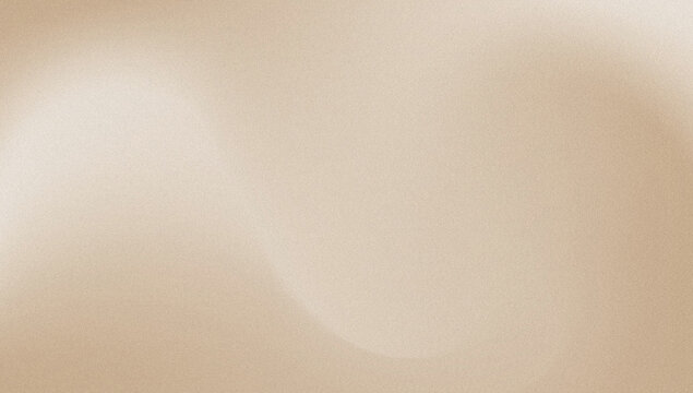 A soft milky brown gradient background features a grainy texture for minimalist neutral aesthetic categorization. Beige grainy gradient.