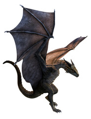 Fototapeta premium 3d render, fantasy dragon, mythological creature