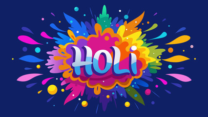 Obraz premium Vibrant holi celebration with colorful explosion Vector