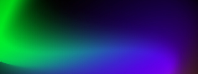 Obraz premium Ethereal cosmic light waves with vibrant lime green fading into dark violet and navy blue