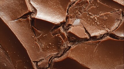 Macro texture of broken milk chocolate chunks 
