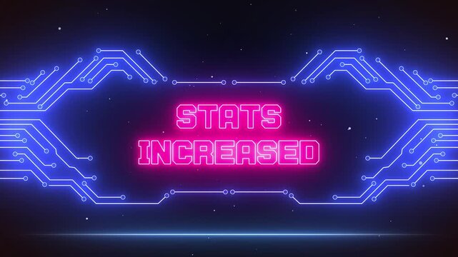 Professional stats increased notification for RPG character growth, perfect for highlighting your attribute gains