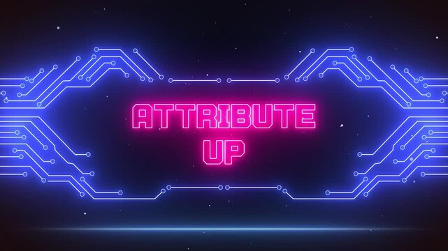 Clean attribute up notification for character customization, perfect for showcasing your specific stat upgrades