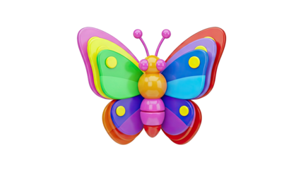 Colorful 3D Layered Butterfly Model