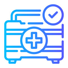Obraz premium first aid kit gradient icon