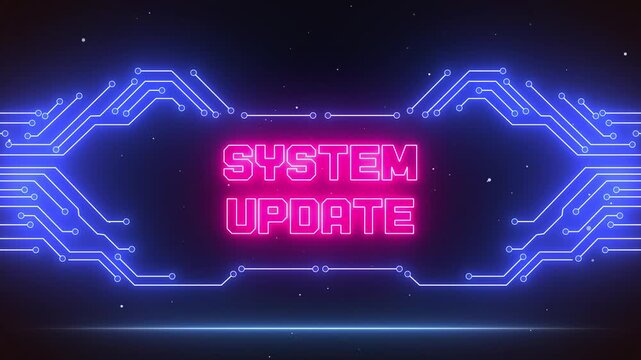 Professional system update notification for game changes, perfect for informing your viewers about new patches