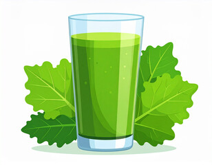 Generative AI
グラスに注がれた青汁のシンプルなベクターイラスト素材