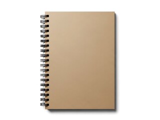 A spiral-bound notebook is viewed from directly above on a plain surface