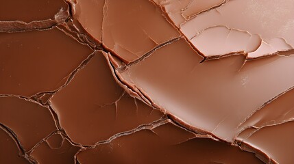 Cracked texture of smooth milk chocolate background