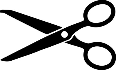 Scissors cutting tool silhouette illustration
