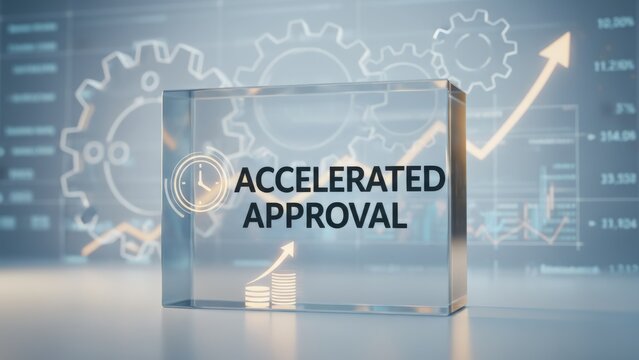 Accelerated Approval Concept Render: Business Growth, Finance, Efficiency, and Process Optimization Visualization