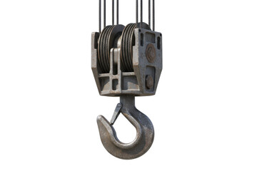 Naklejka premium Heavy Duty Crane Hook Pulley Block for Lifting Heavy Loads