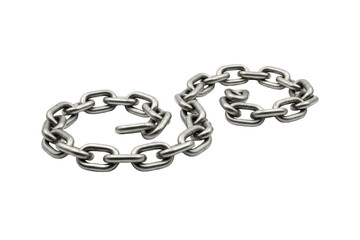 Obraz premium Heavy Duty Metal Chain Links Forming a Figure Eight Shape