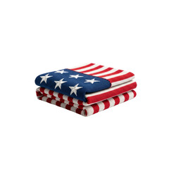 Obraz premium Folded American flag towel on Transparent Background
