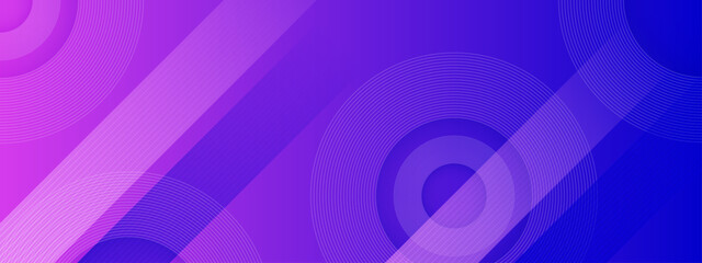 Obraz premium Sophisticated design with concentric circle patterns and sharp diagonal stripes on a deep purple and blue base