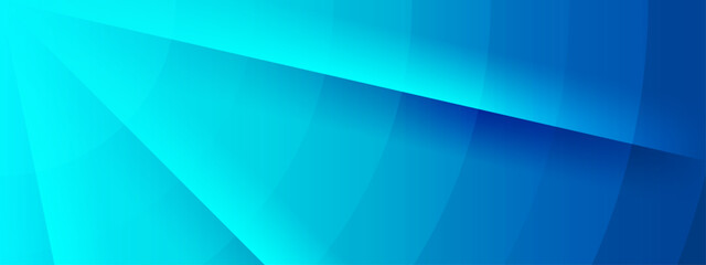 Obraz premium Modern blue abstract background featuring layered curved segments and a sharp diagonal dividing line for corporate tech