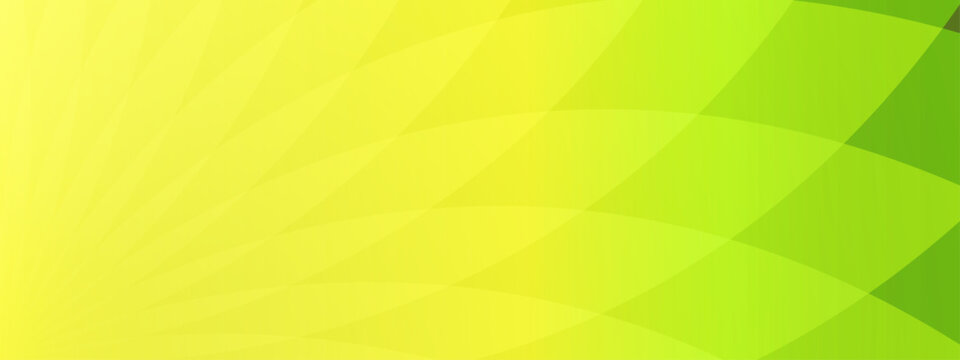 Bright yellow and lime green abstract background with radiating leaf shapes creating a sunny geometric floral pattern