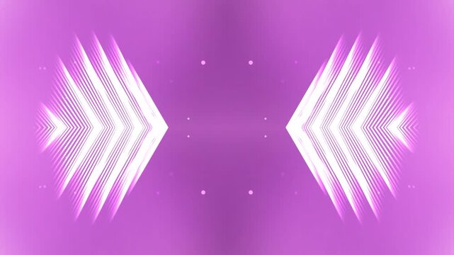Abstract white arrows on a purple background with glowing effect.