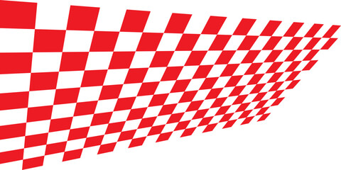 Textured red checkered tablecloth vector background isolated on white. vecto eps 10