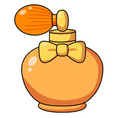 Obraz premium Cute Perfume Bottle Cartoon Illustration
