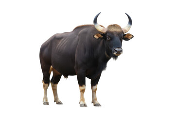 Fototapeta premium Majestic Gaur Bull Standing Proudly, Powerful Wild Bovine Creature