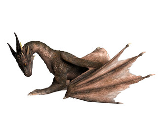 Fototapeta premium 3d render, fantasy dragon, mythological creature