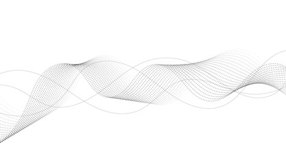 Fototapeta premium Clean white abstract background with smooth wave lines.