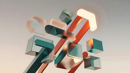 Abstract Digital Marketing Growth Concept