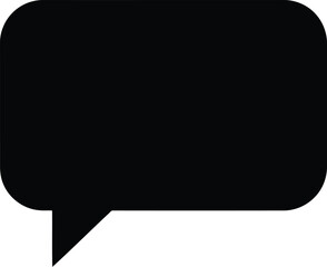 Fototapeta premium Black Speech Bubble Vector Icon for Chat, Message, Communication UI Design
