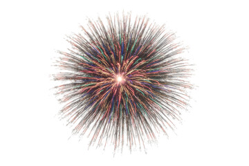 Obraz premium Radiant Burst of Festive Fireworks Illuminating the Night Sky