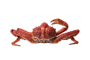 Red King Crab on White Background