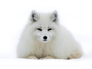Arctic fox in snowy landscape