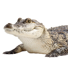 Fototapeta premium Crocodile Isolated on White Background