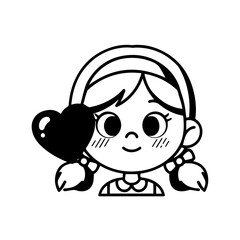 Child wearing eye patch Vector