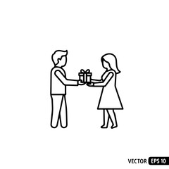 Couple dancing together Vector