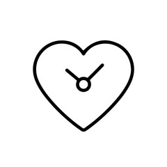 Heart shaped clock Vector