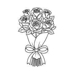 Elegant bouquet of flowers Vector