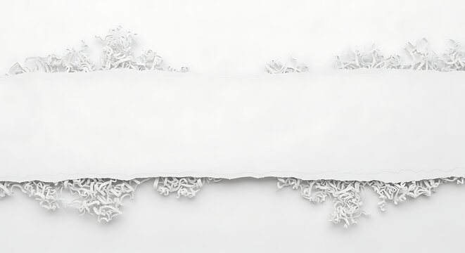 A blurry white background with lace or floral patterns at the top and bottom