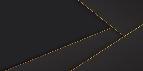 Abstract geometric background in diagonal gray with gold stripes. Luxurious and modern background.