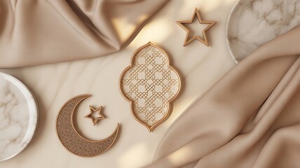 Golden islamic decorative art