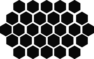 Obraz premium Abstract geometric hexagon pattern black white mosaic texture modern design vector